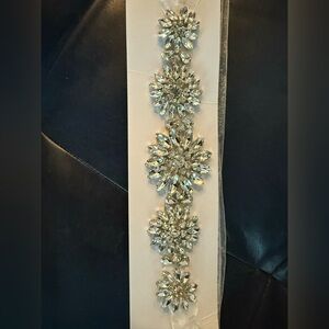 David's Bridal Silver Belt, NWT